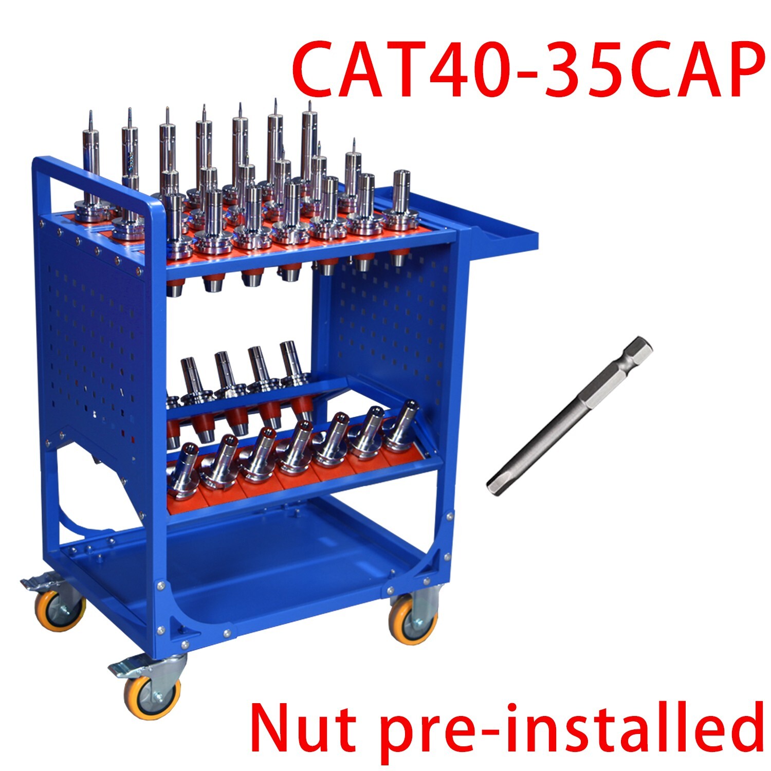 CAT40 CNC Tool Cart BT40 cnc tool holder trolley with mounting tool trolley tray