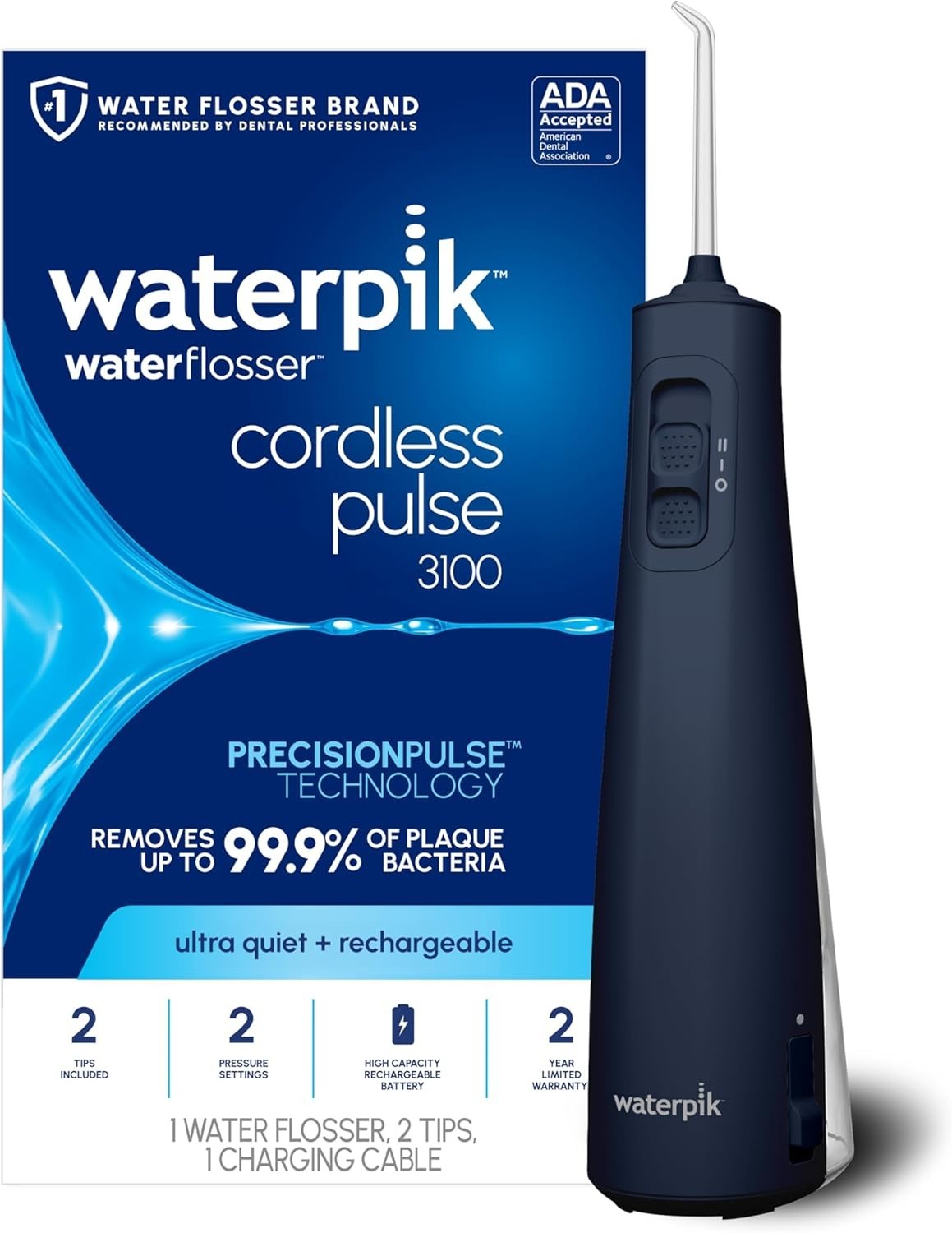 Waterpik Cordless Pulse 3100 Rechargeable Portable Water Flosser Waterpik Cordless Pulse 3100 Rechargeable Portable Water Flosser