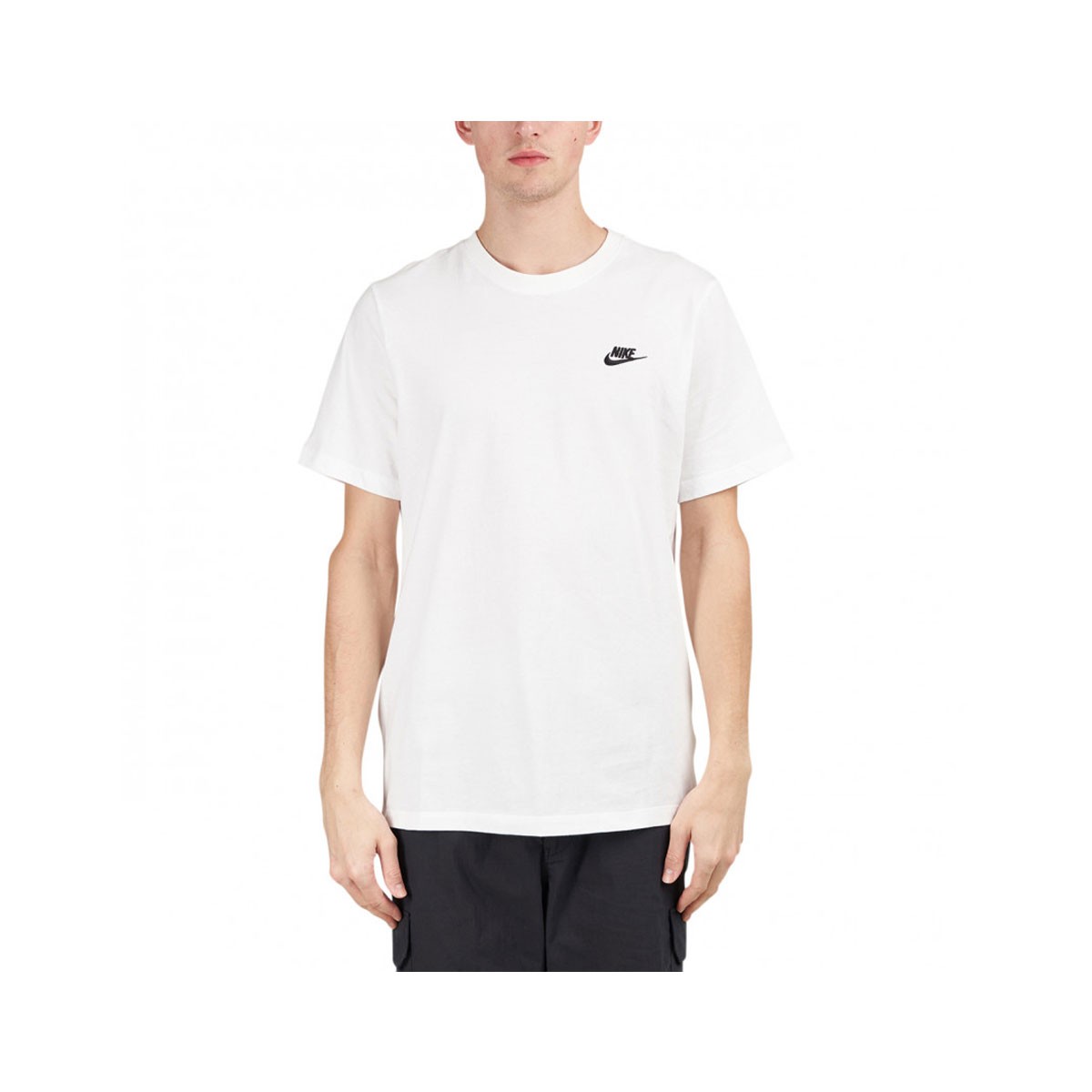 Nike Men's Sportswear Club T-Shirt AR4997-101 White/Black SZ XS-4XL Brand New