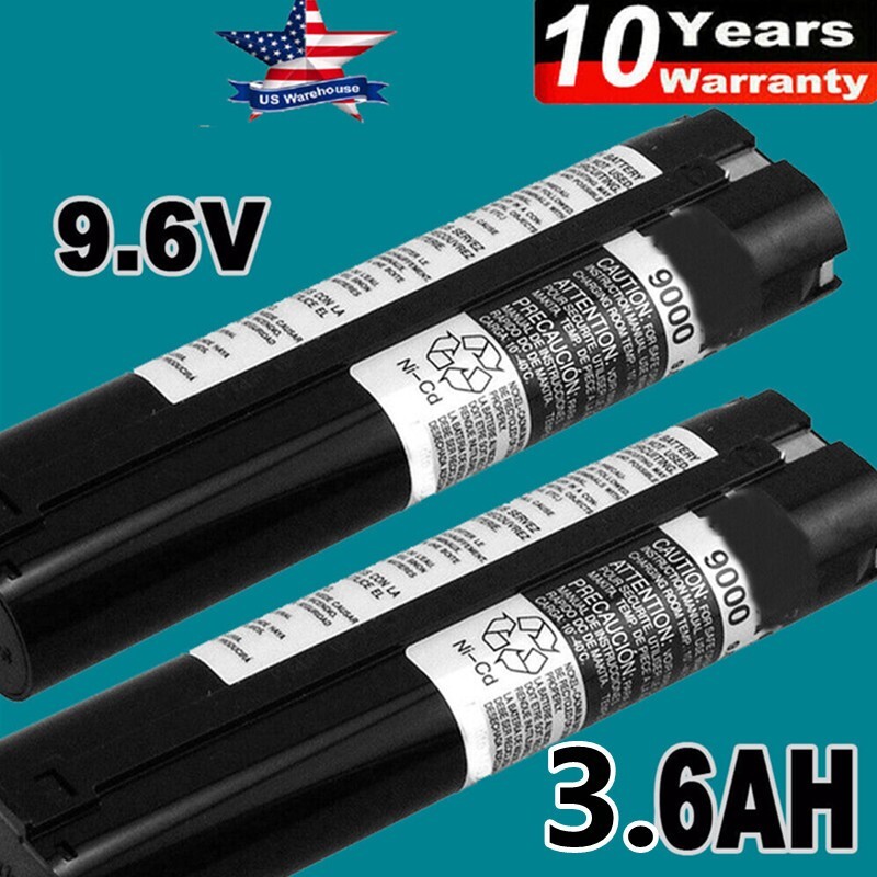 2PACK 9.6V Ni-MH Battery for Makita 9000 9001 9002 9033 9034 632007-4 6095D NEW