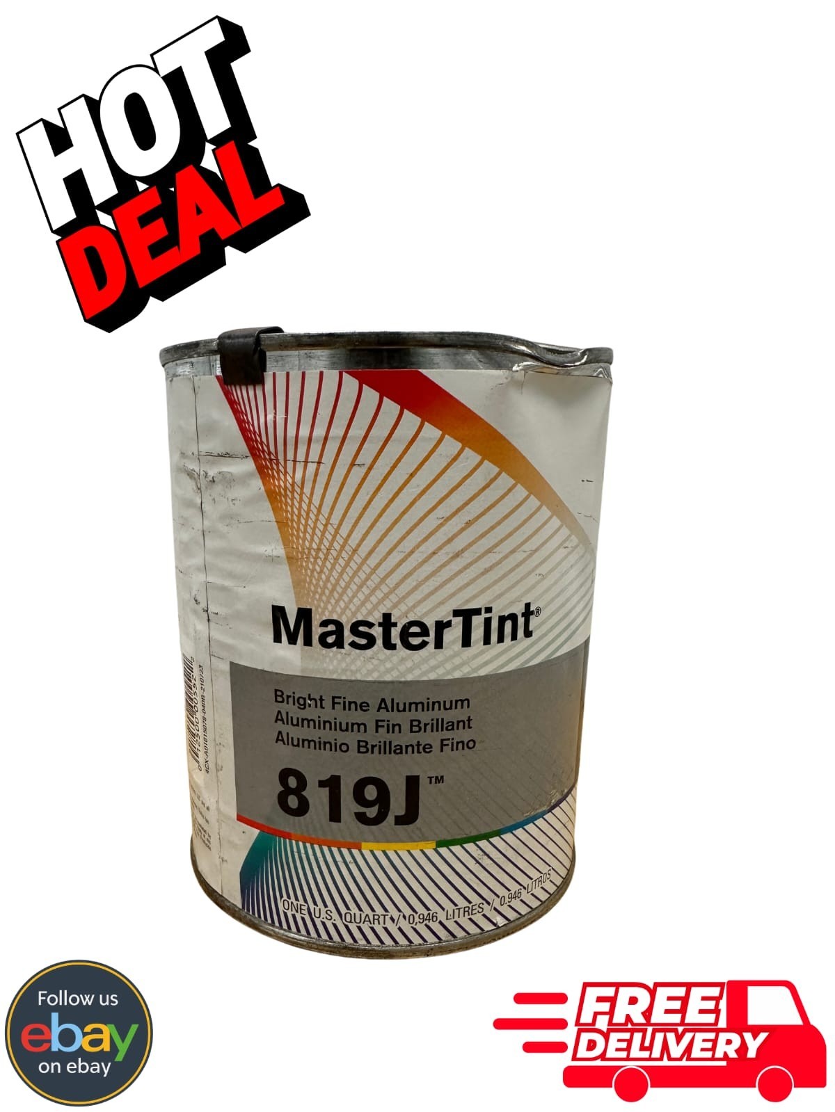🔥 Axalta Cromax MasterTint 819J Bright Fine Aluminum Toner Quart