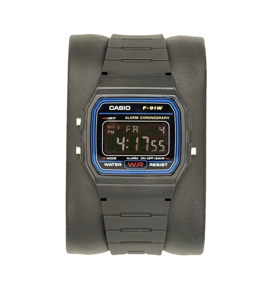 Custom Casio F-91W Hydromod F91W Raven Mod Negative Display Inverted Digital