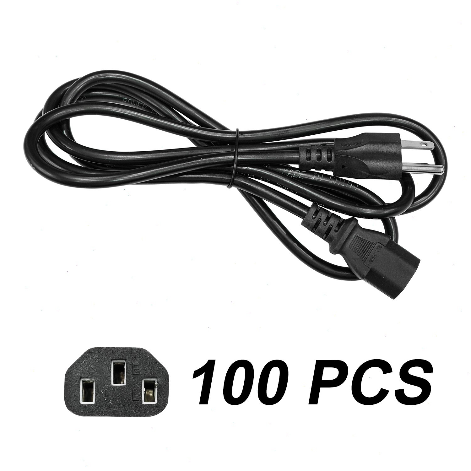 100 LOT AC Power Cord Cable Desktop Monitor Computer 6ft IEC320 Heavy Duty 100 LOT AC Power Cord Cable Desktop Monitor Computer 6ft IEC320 Heavy Duty