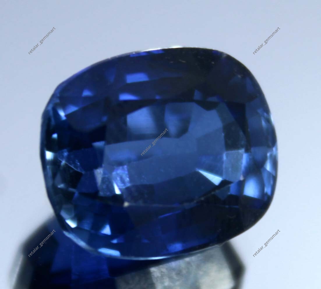 CERTIFIED 10.70 Ct Natural Kashmir Blue Sapphire Cushion Cut Untreated Gemstone