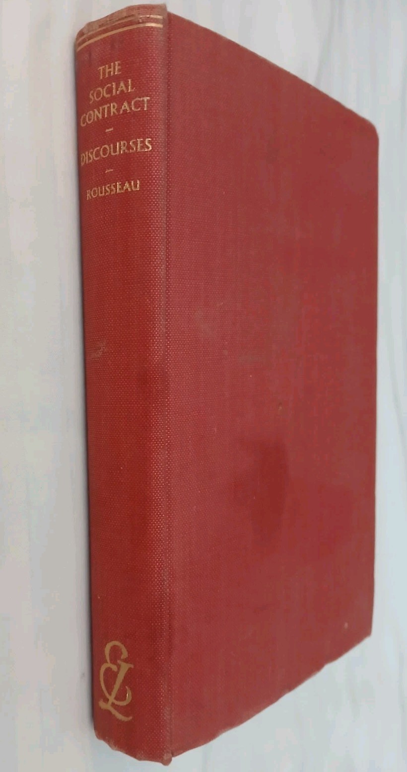 VINTAGE 1958 - The Social Contract and Discourses by J. J. Rousseau - Hardcover VINTAGE 1958 - The Social Contract and Discourses by J. J. Rousseau - Hardcover