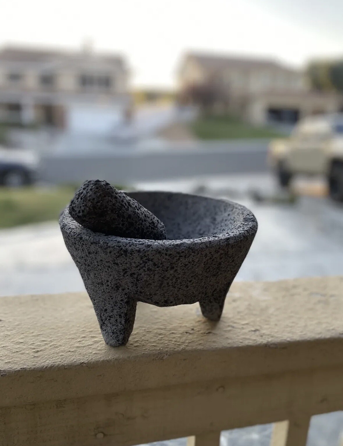 Authentic Ethnic Mexican Molcajete Made of Volcanic Lava For Cooking 8 Inch