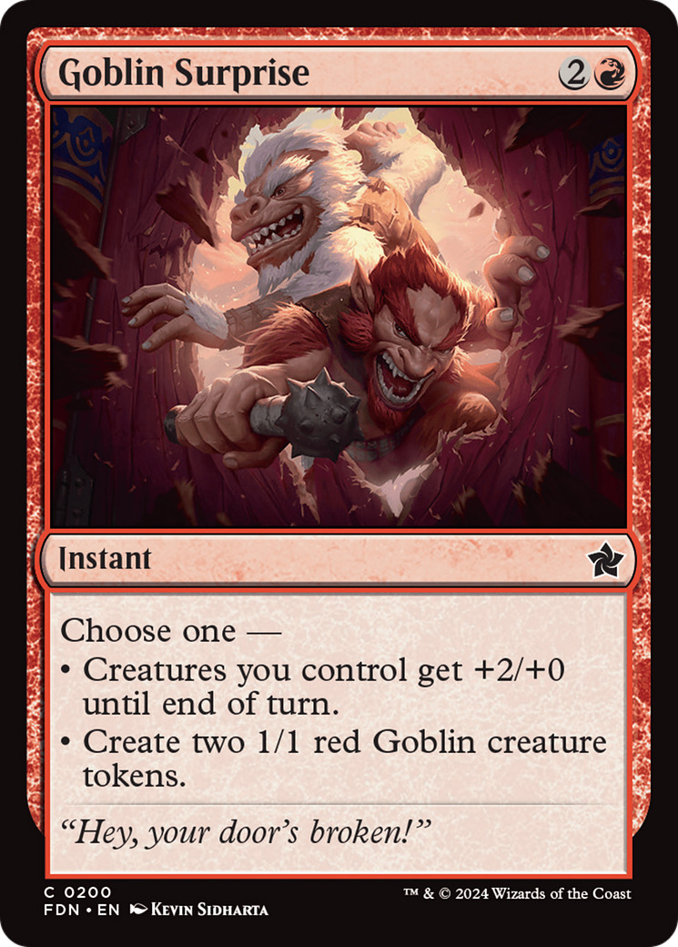 x4 Goblin Surprise FDN Foundations MTG 200 COMMON M/NM 4x x4 Goblin Surprise FDN Foundations MTG 200 COMMON M/NM 4x