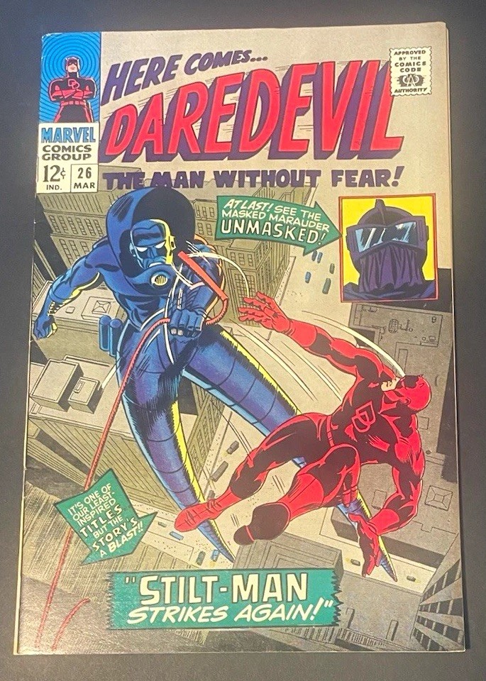 Vintage 1967  Daredevil #26 Marvel Silver Age Identity Masked Marauder Revealed 