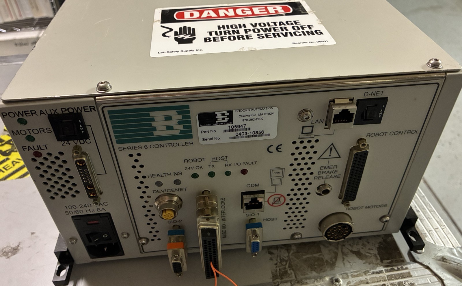 Brooks Automation robot controller Series 8 model 105947