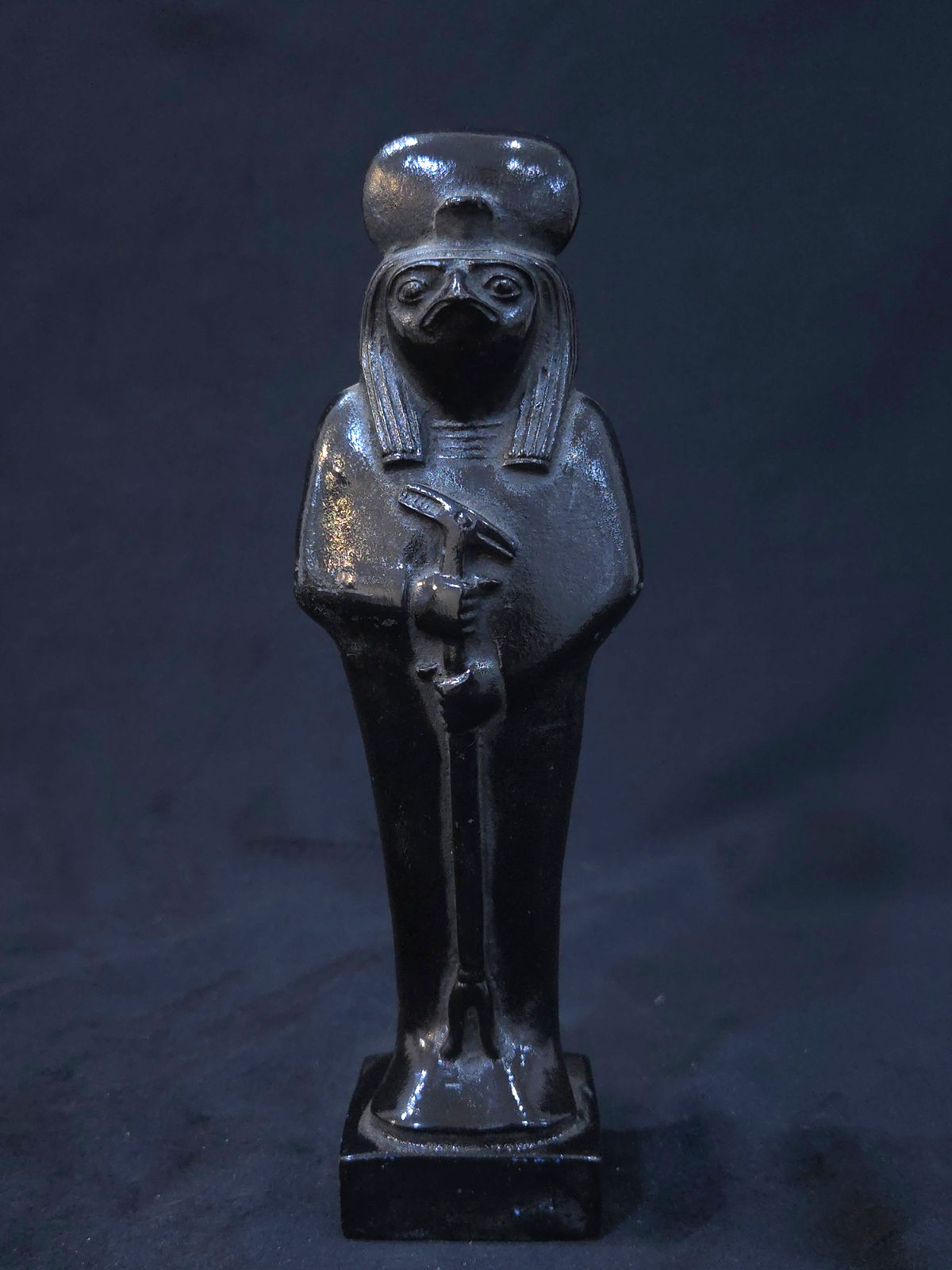 Ancient Egyptian Horus Falcon God Rare Black Stone Statue Antique Figurine