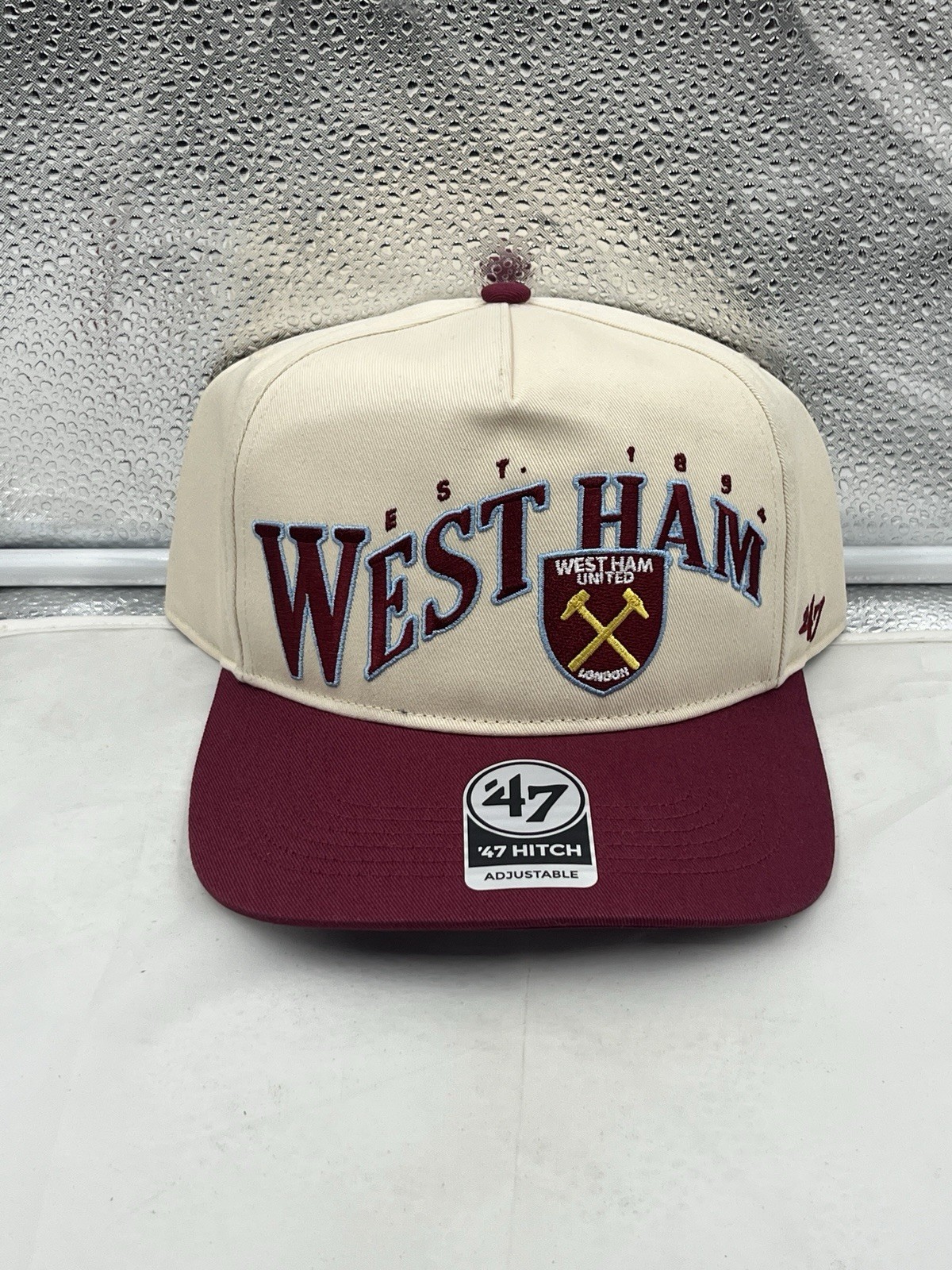 West Ham United EPL \'47 Brand Natural TT Wave Hitch Adjustable Snapback Hat West Ham United EPL \'47 Brand Natural TT Wave Hitch Adjustable Snapback Hat