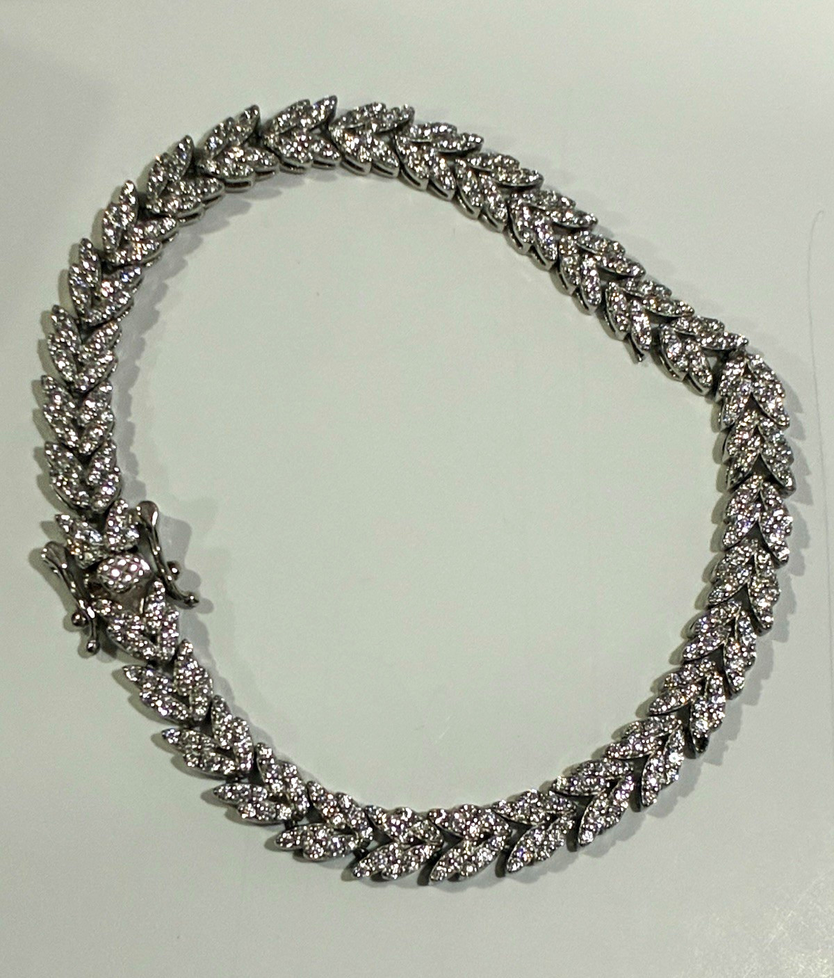 Moissanite 925 Sterling Silver Cuban Link Bracelet Iced Out Pavé – Needs Repair