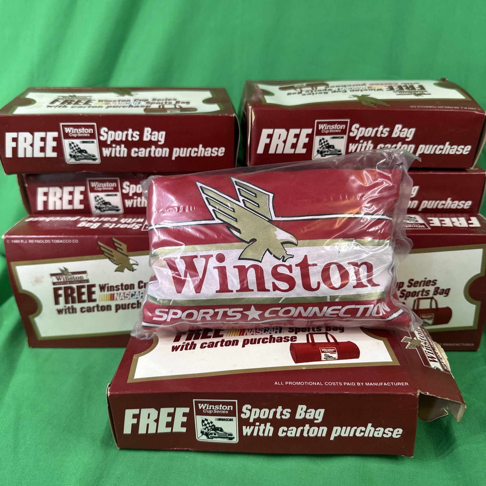 Vintage 1989 Winston Cup Series Tobacco Promotional Sports Bag Unused In Box Vintage 1989 Winston Cup Series Tobacco Promotional Sports Bag Unused In Box