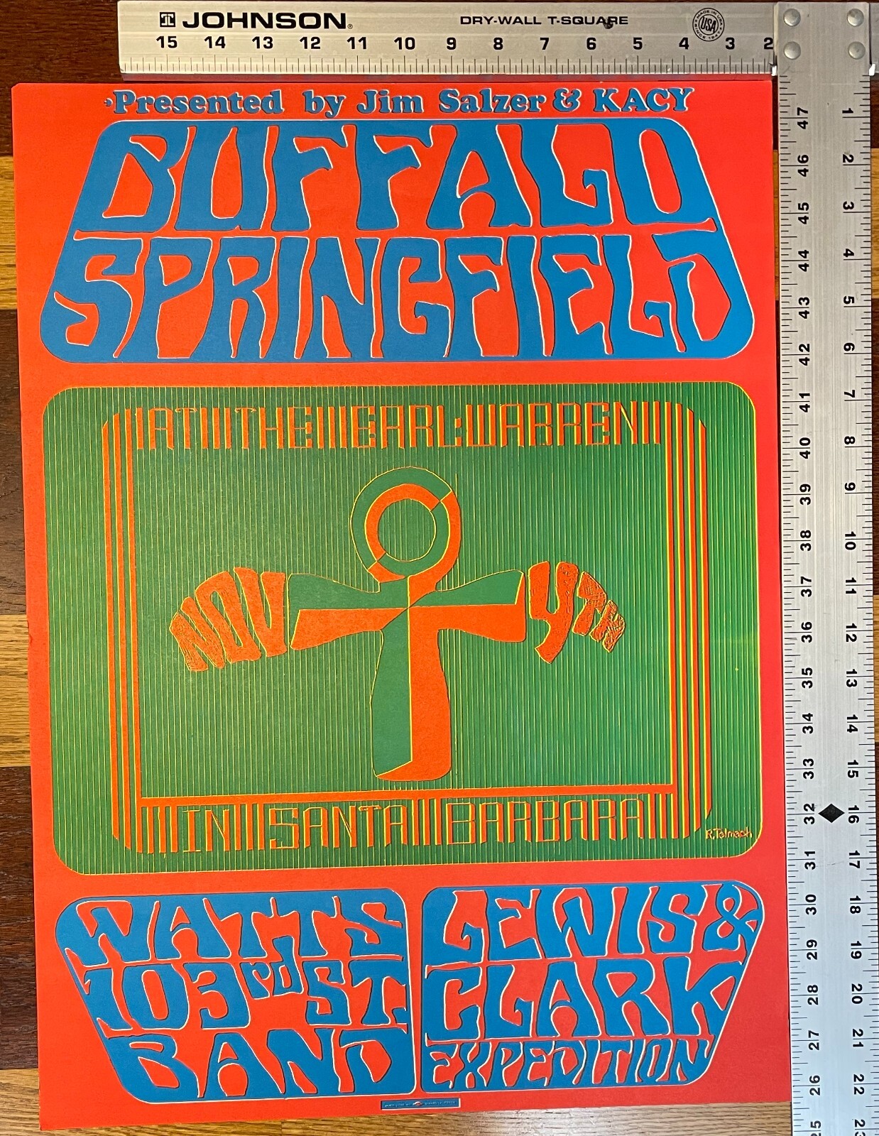 BUFFALO SPRINGFIELD in Santa Barbara, 1967 - ORIGINAL 1ST PRINTING POSTER