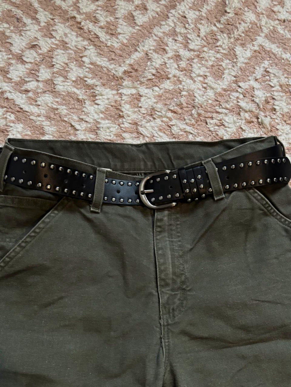 Black Studded Belt, Unisex Adults Regular,