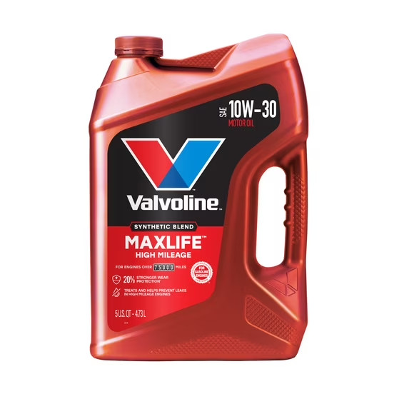 Valvoline MaxLife High Mileage 10W-30 Synthetic Blend Motor Oil 5 Quart Valvoline MaxLife High Mileage 10W-30 Synthetic Blend Motor Oil 5 Quart