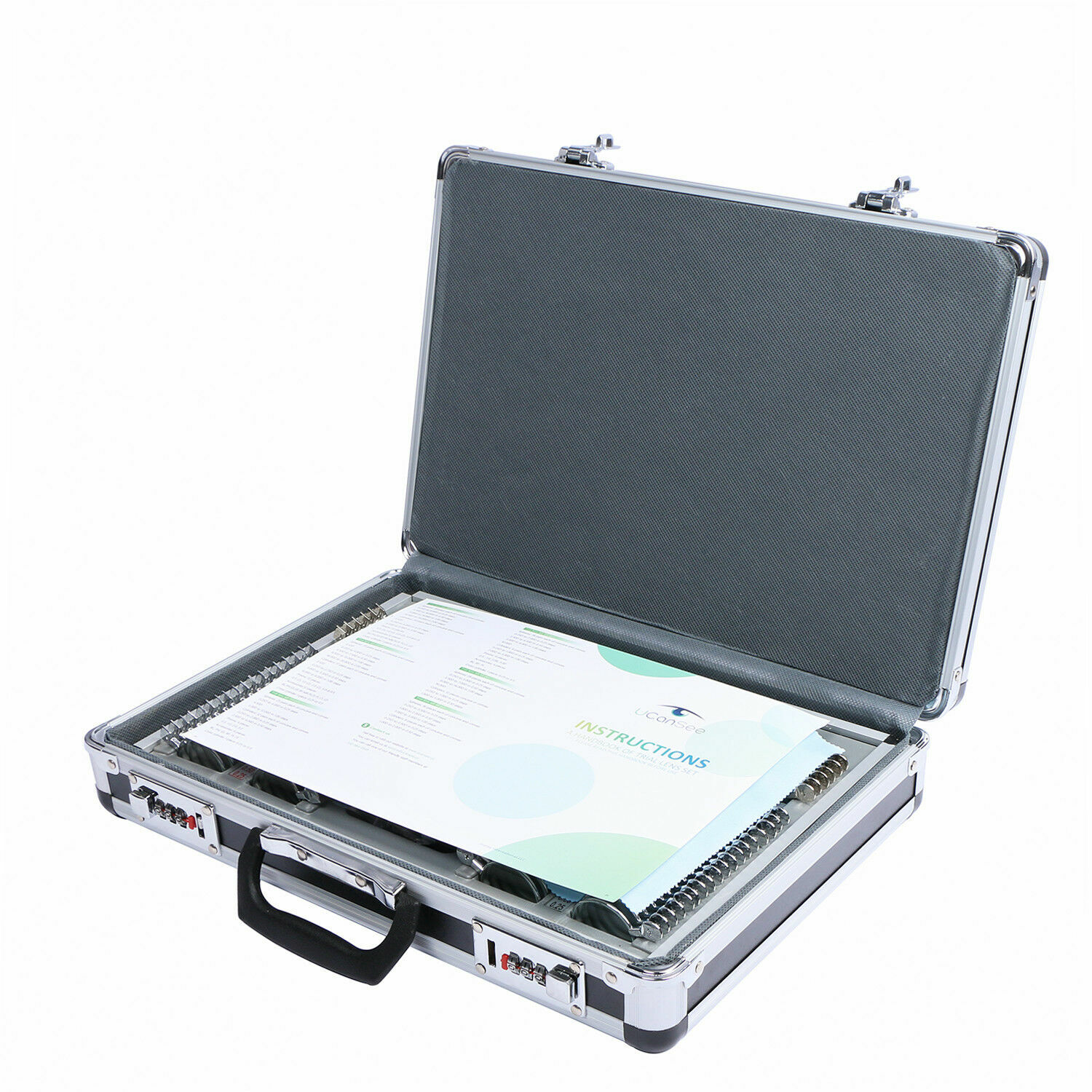 UCanSee 104pcs Optical Trial Lens Set Metal Rim Plastic Frame Aluminum Case UCanSee 104pcs Optical Trial Lens Set Metal Rim Plastic Frame Aluminum Case