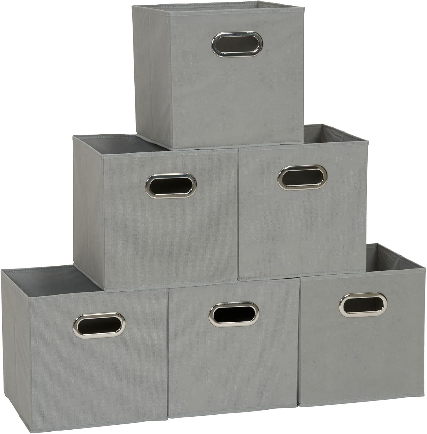 Household Essentials Fabric Storage Bins in Strong Poly‑Woven Fabric, Sturdy Chi
