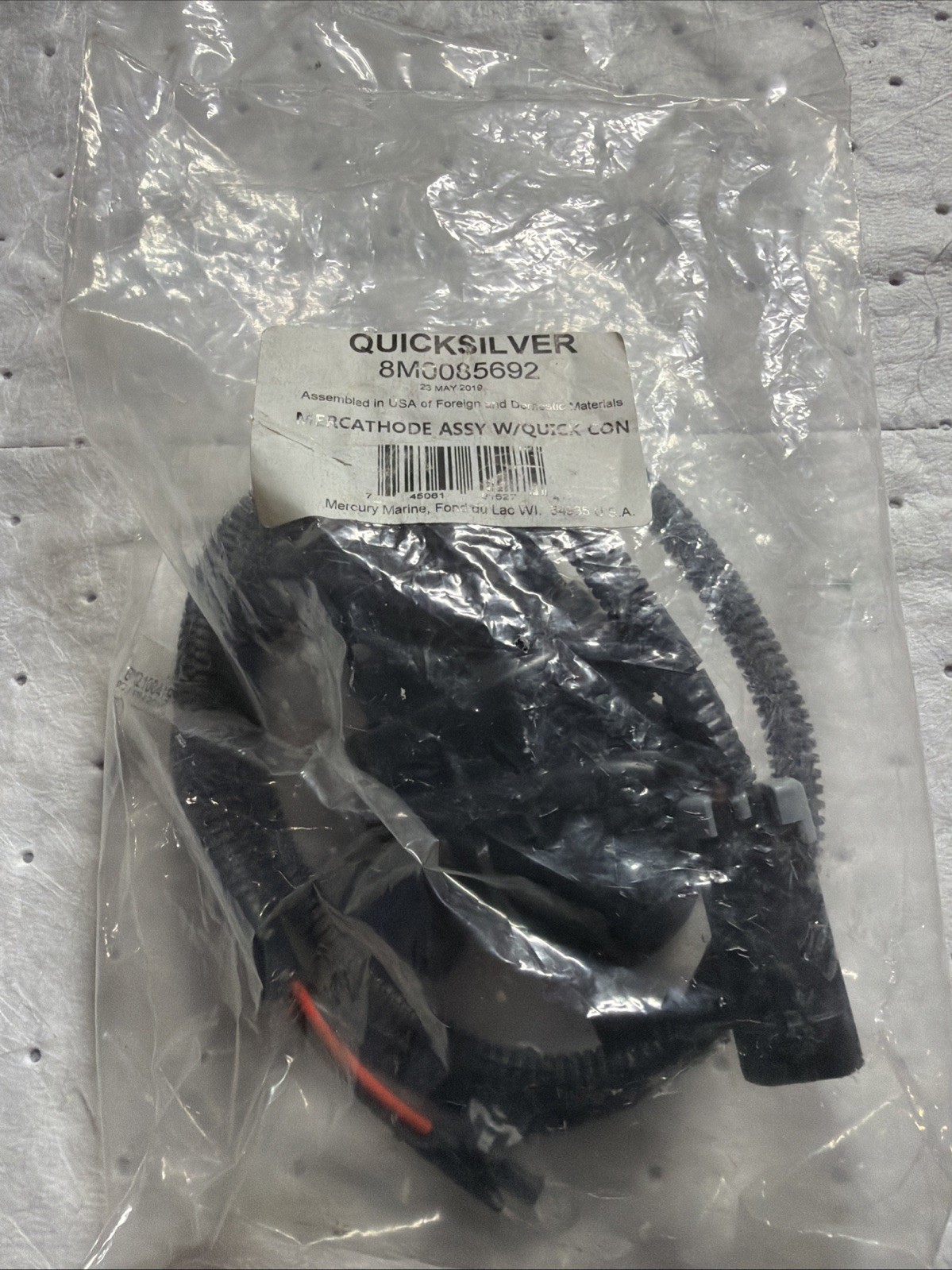 Quicksilver 8M0085692 Mercathode Kit Assembly W/Quick Connect OEM BRAND NEW Quicksilver 8M0085692 Mercathode Kit Assembly W/Quick Connect OEM BRAND NEW