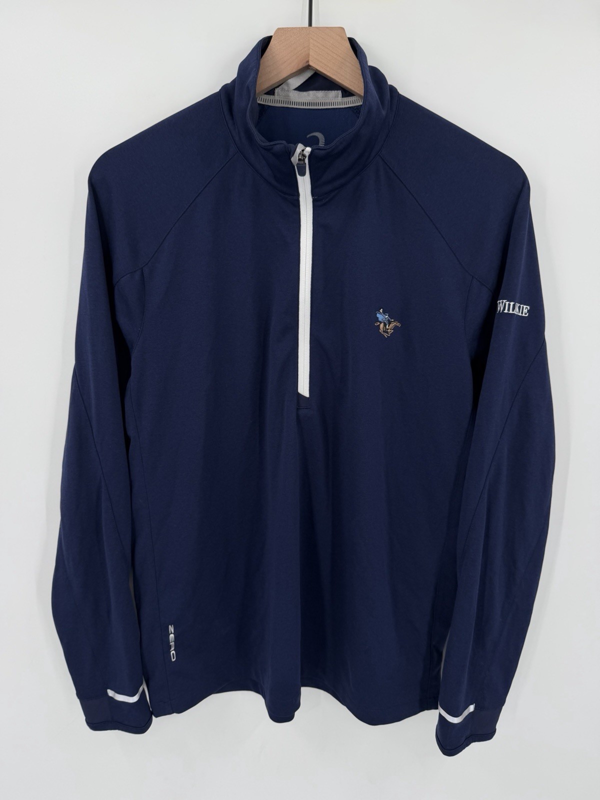 Zero Restriction Tour Series Pullover Mens Medium Blue Golf Performance Half Zip