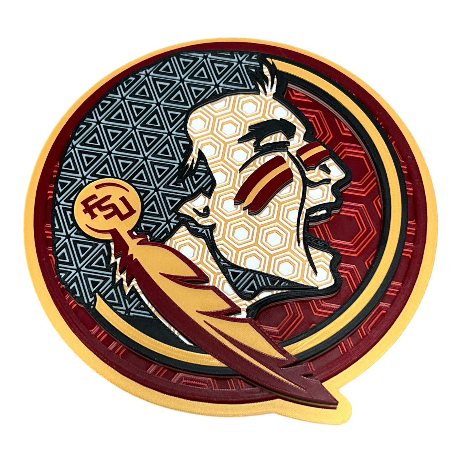 Florida State Seminoles Wall Art – 3D Printed Mosaic Football Fan Gift Decor