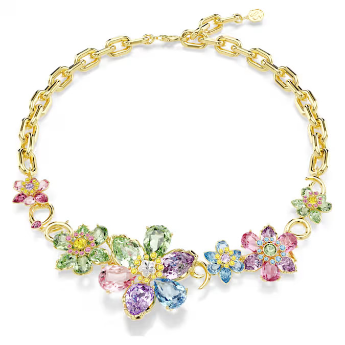 Swarovski Idyllia necklace Mixed cut, flowers, sparkling Swarovski Idyllia necklace Mixed cut, flowers, sparkling