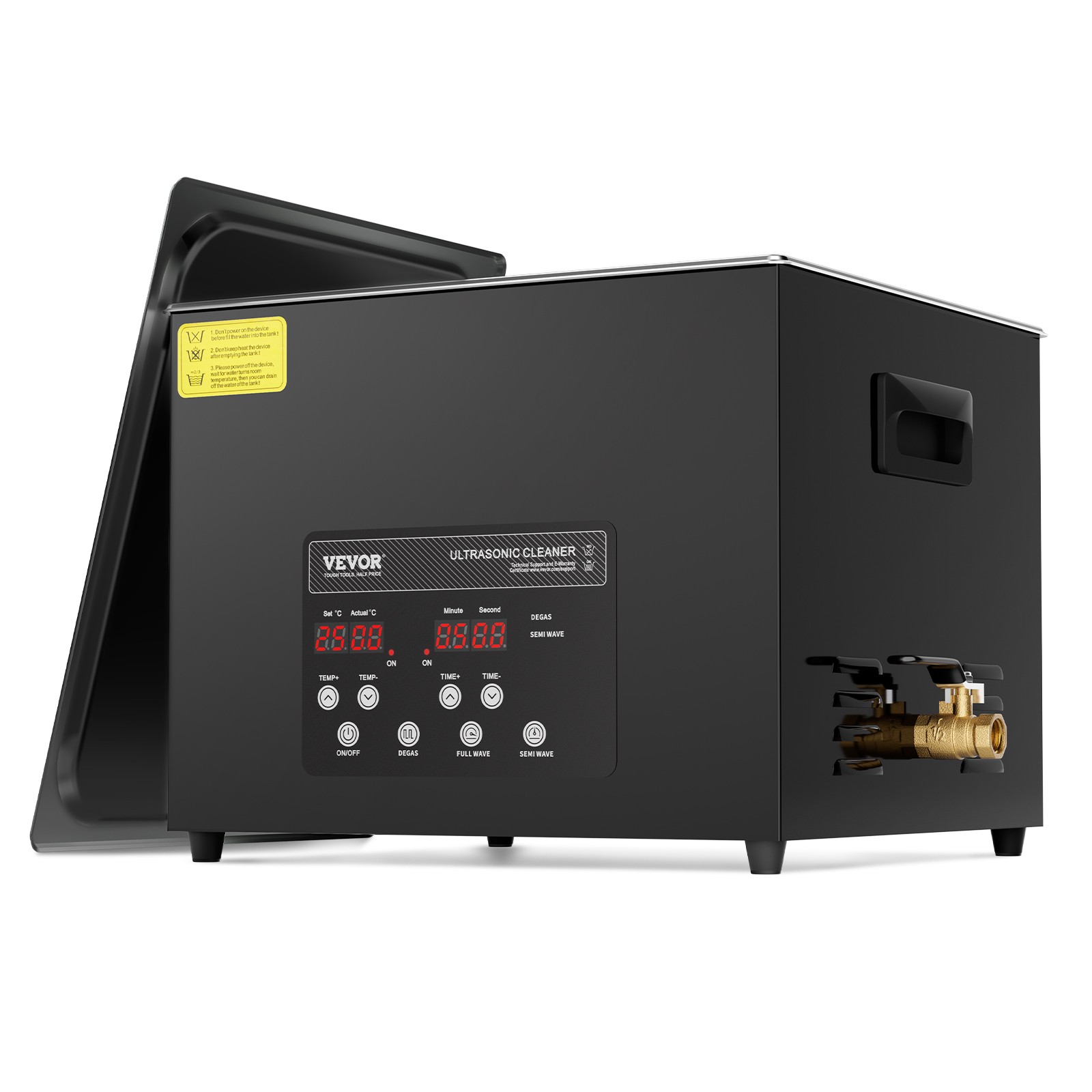VEVOR 15L Ultrasonic Cleaner Cleaning Machine with Basket Heater and Timer 360W