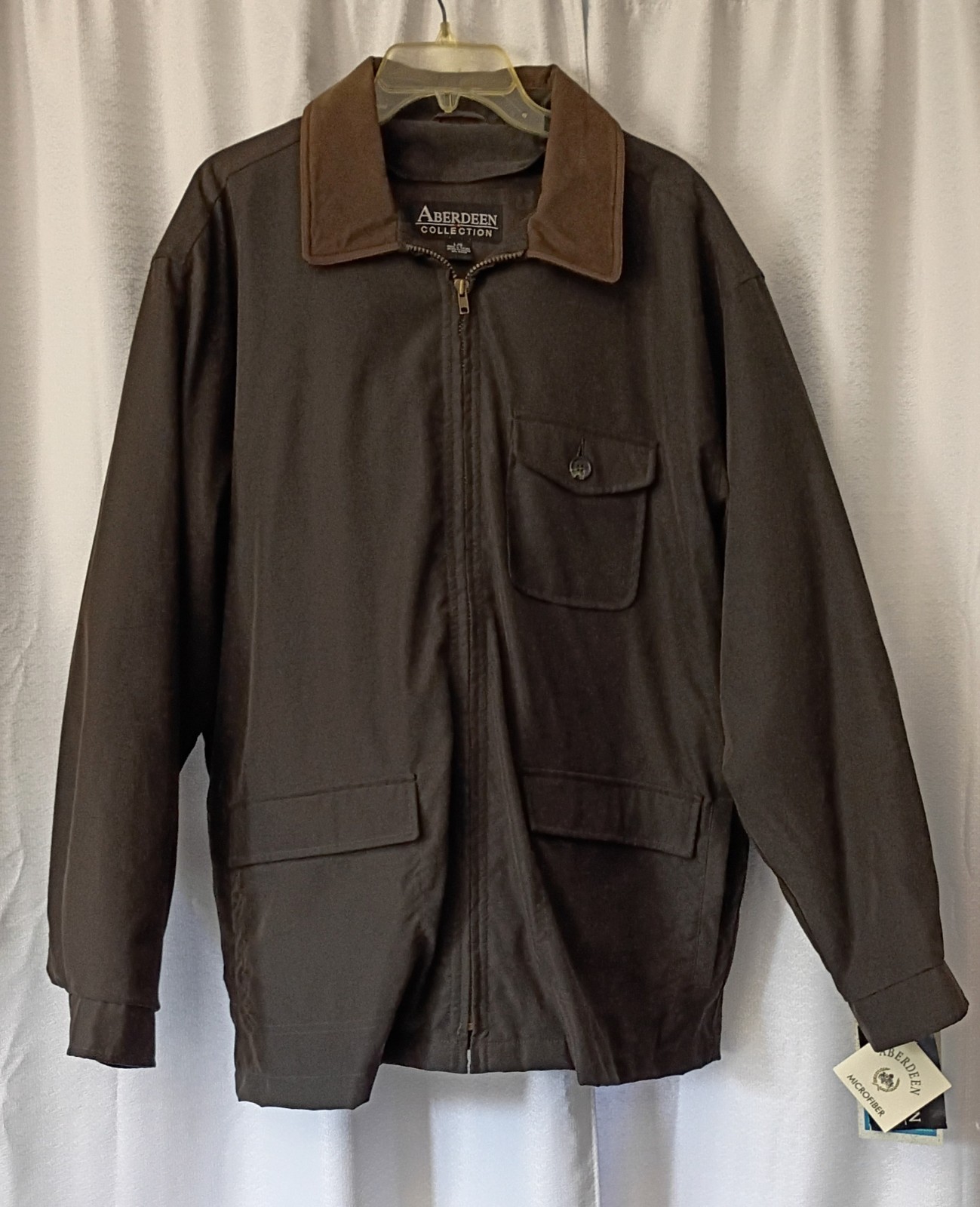 Aberdeen Collection Coat Men’s Sz Large Brown Microfiber Mid-Length Coat NOS Aberdeen Collection Coat Men’s Sz Large Brown Microfiber Mid-Length Coat NOS