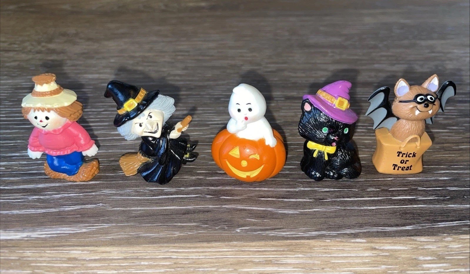 5- Vintage Russ Berrie Miniature Halloween Figures. Lot Of 5 5- Vintage Russ Berrie Miniature Halloween Figures. Lot Of 5