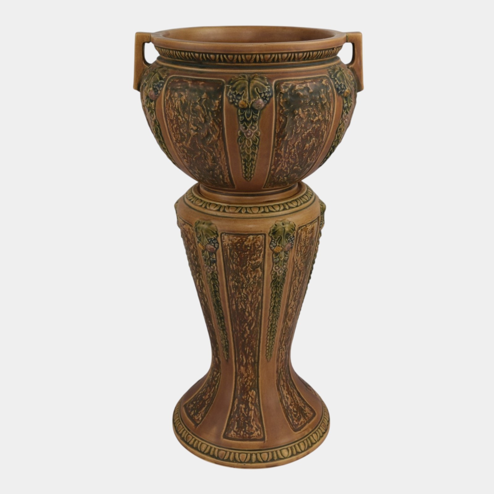 Roseville Florentine I 1920 Vintage Art Pottery Jardiniere And Pedestal 602-10 Roseville Florentine I 1920 Vintage Art Pottery Jardiniere And Pedestal 602-10