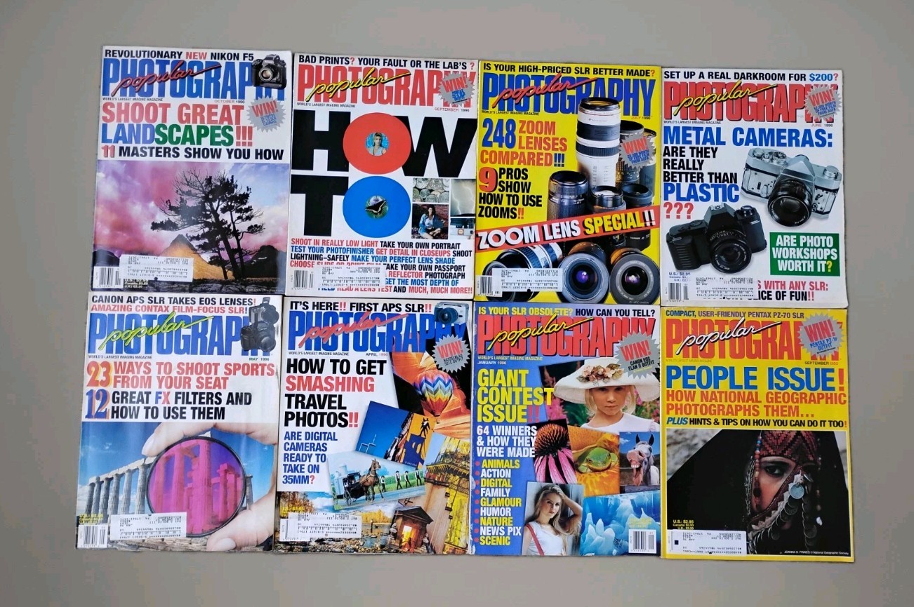 Popular Photography Magazine Lot of 8 September 1995 And 7 From 1996