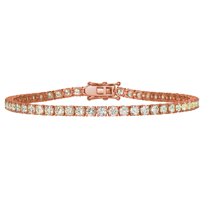 2.00 Carat Natural Diamond Tennis Bracelet G-H SI 14K Rose Gold 7\'\' 84 stones