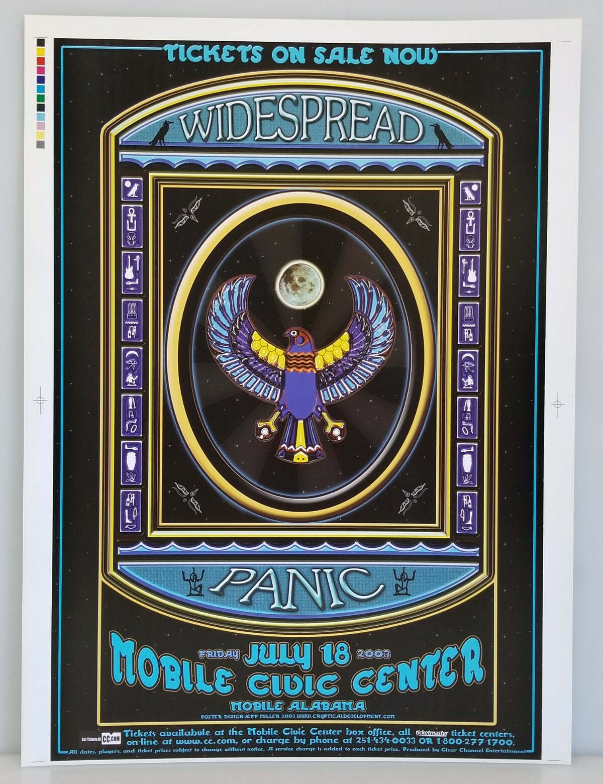 Widespread Panic 2003 Mobile Civic Center Alabama Concert Poster 13.5\ Widespread Panic 2003 Mobile Civic Center Alabama Concert Poster 13.5\
