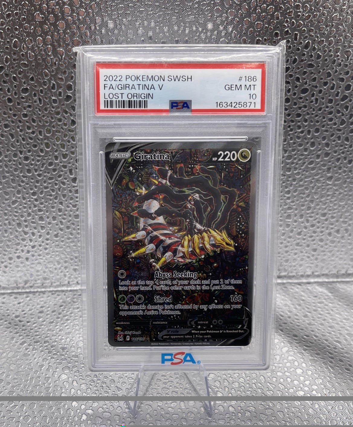 2022 Pokemon SWSH Lost Origin #186 FA Giratina V PSA 10 GEM MINT