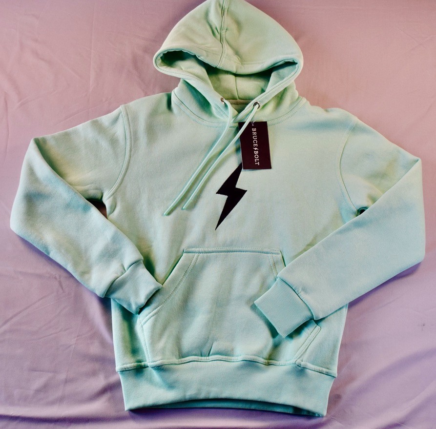 Bruce Bolt Lightening Men\'s Hoodie Size Med Green NWT Bruce Bolt Lightening Men\'s Hoodie Size Med Green NWT