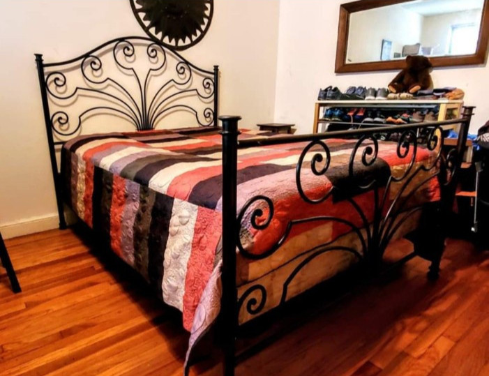 Vtg Robert Redford Sundance Heavy Duty Dark Brown Wrought Iron Bed Frame Queen