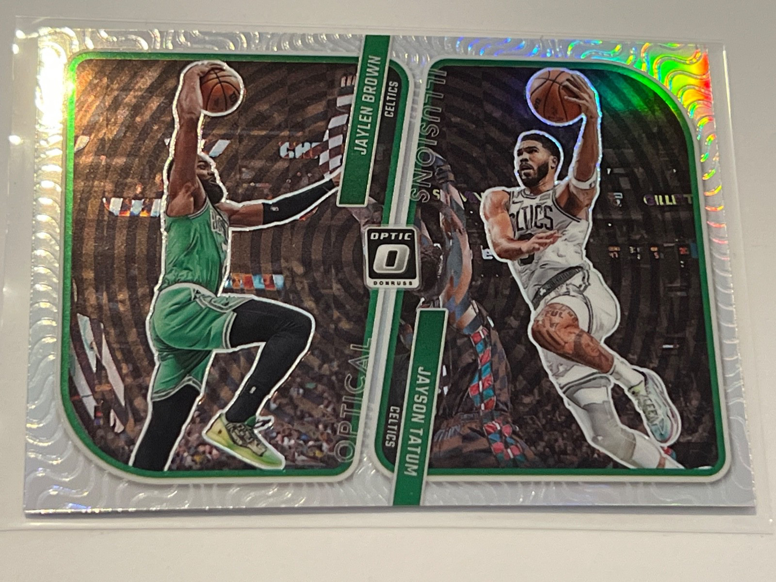 2023-24 Panini Donruss Optic Silver Holo Jason Tatum - Jalen Brown Prizm 2 (Read 2023-24 Panini Donruss Optic Silver Holo Jason Tatum - Jalen Brown Prizm 2 (Read