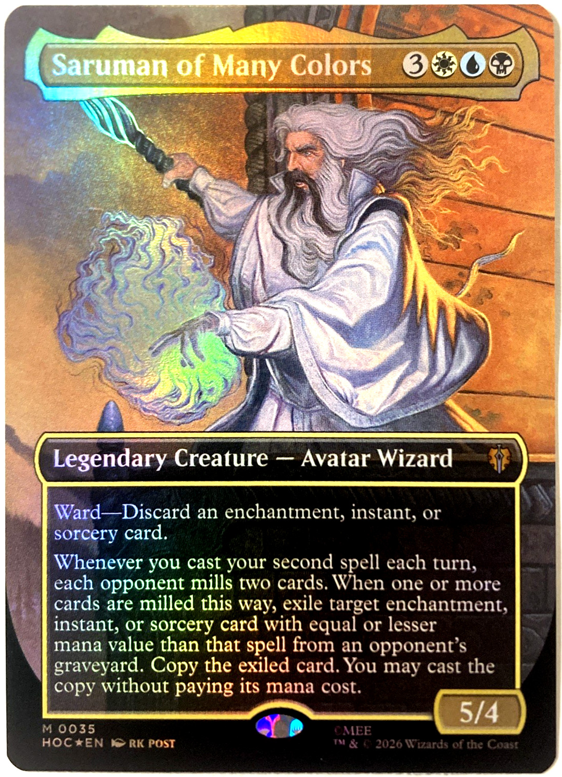 MTG Saruman of Many Colors (Borderless Foil) The Hobbit: Eternal-Legal 35 NM