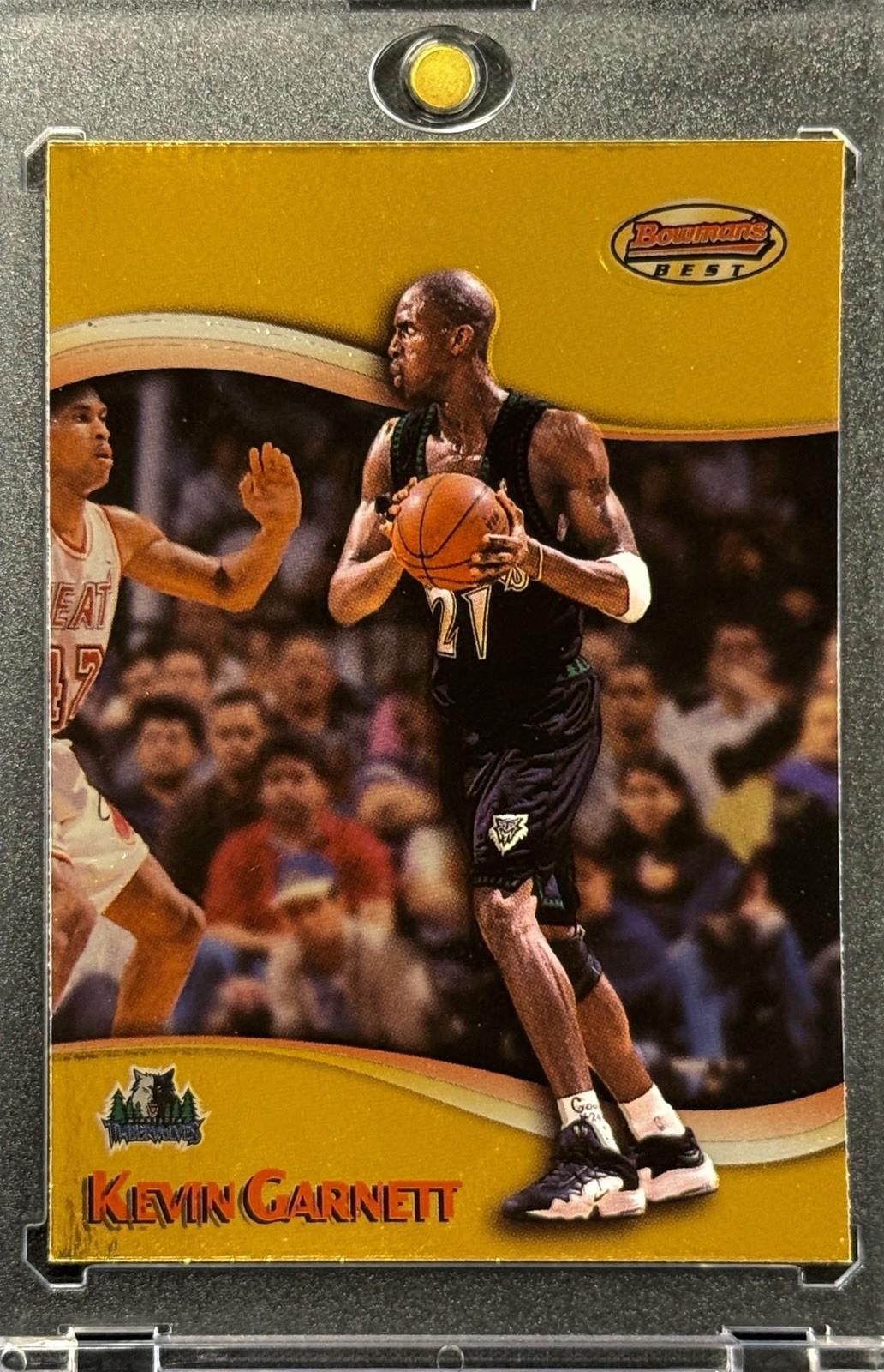 KEVIN GARNETT RARE GOLD 1999 BOWMAN’S BEST TOPPS INVESTMENT CARD TWOLVES GOAT B KEVIN GARNETT RARE GOLD 1999 BOWMAN’S BEST TOPPS INVESTMENT CARD TWOLVES GOAT B