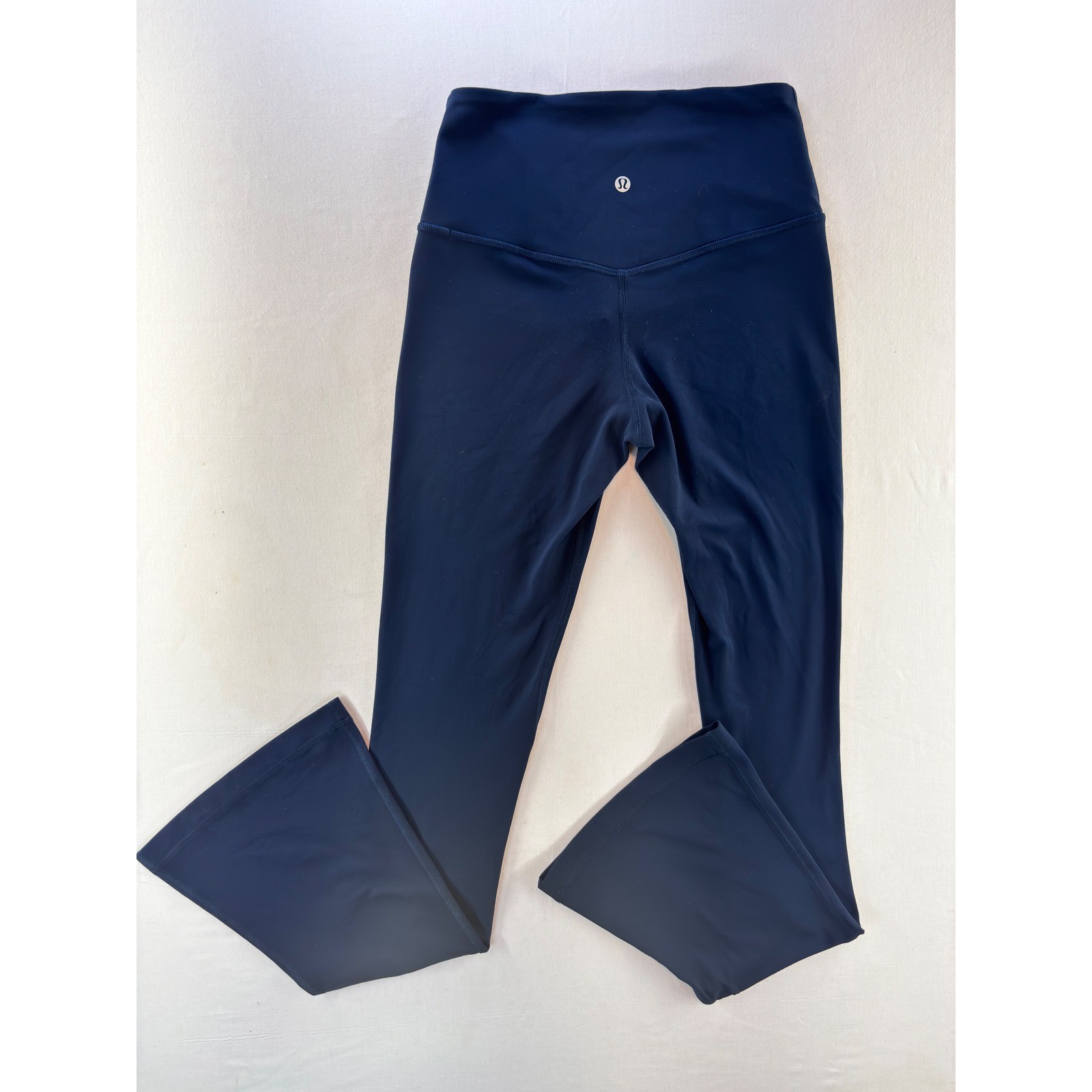 Lululemon Groove Super High Rise Flared Pant Navy Blue Nulu Yoga Size 6 LW5EUSS