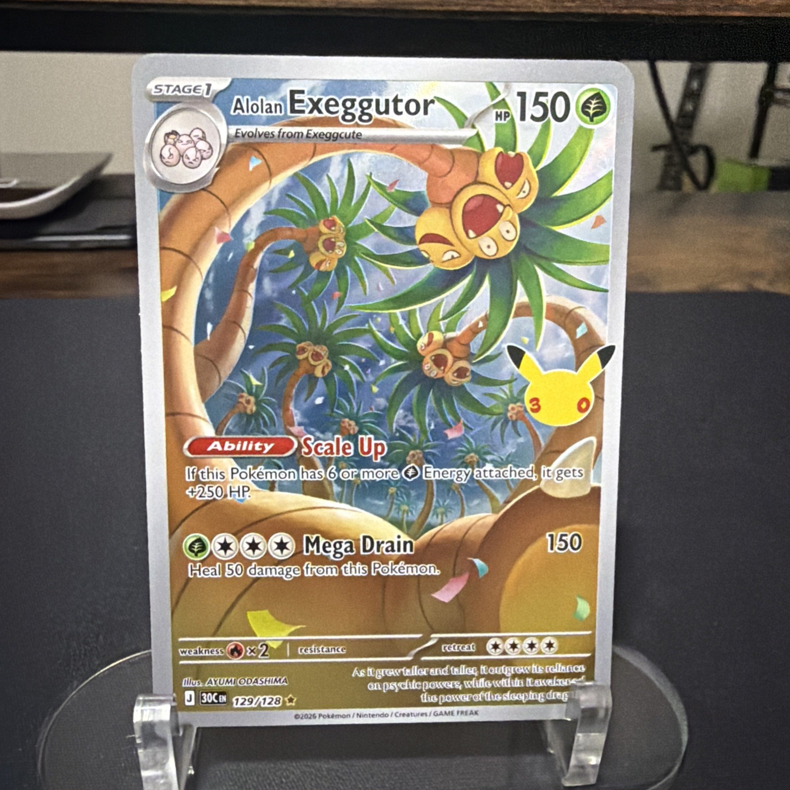 Alolan Exeggutor 129/128 Me: 30th Celebration Holo