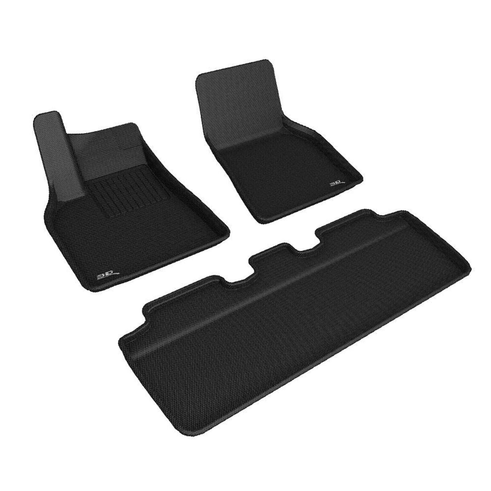 No Logo 3D Maxpider For 2021-2023 Tesla Model 3 All Weather Floor Mat Set Black No Logo 3D Maxpider For 2021-2023 Tesla Model 3 All Weather Floor Mat Set Black