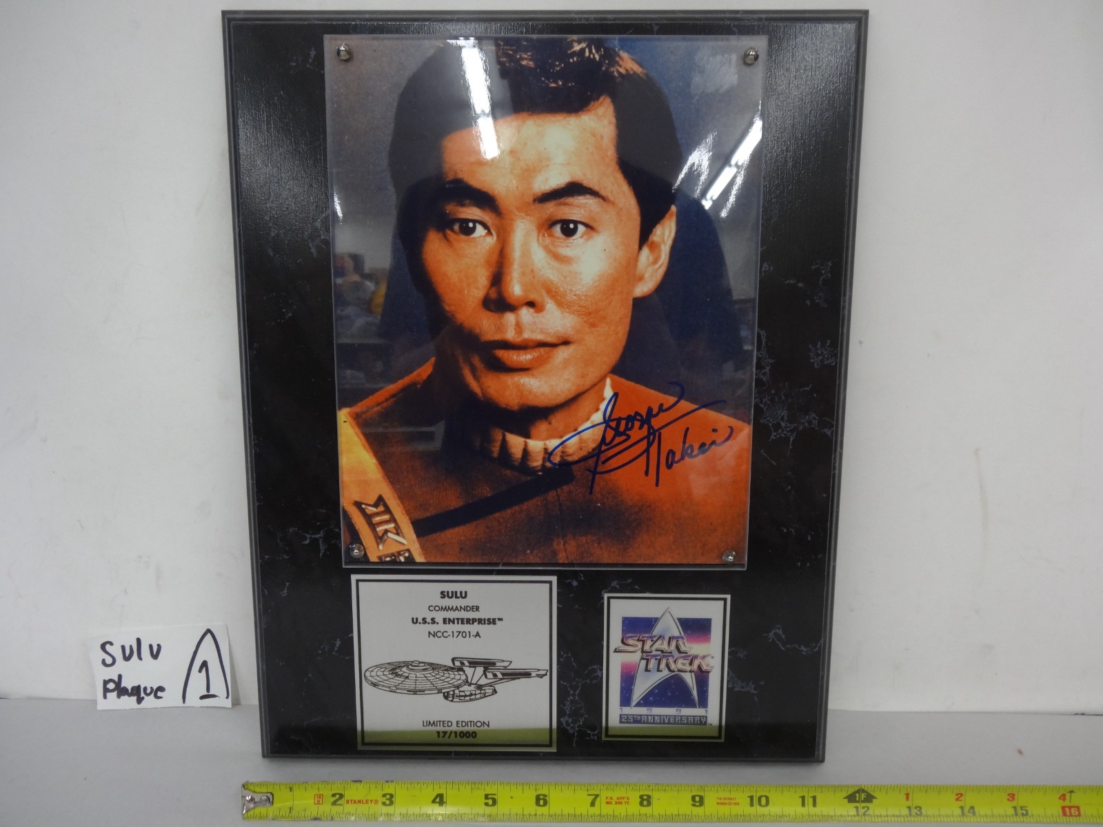 Mr. Sulu autograph photograph George Takei Star Trek 25th Anniversary signed COA