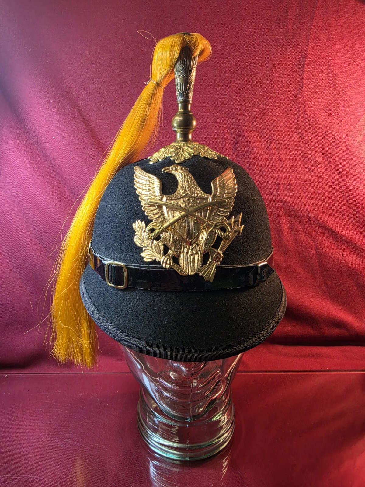 Vintage Boyd's Ski Club Ceremonial Parade Helmet Eagle Brass Plume Size 7 1/2... Vintage Boyd's Ski Club Ceremonial Parade Helmet Eagle Brass Plume Size 7 1/2...