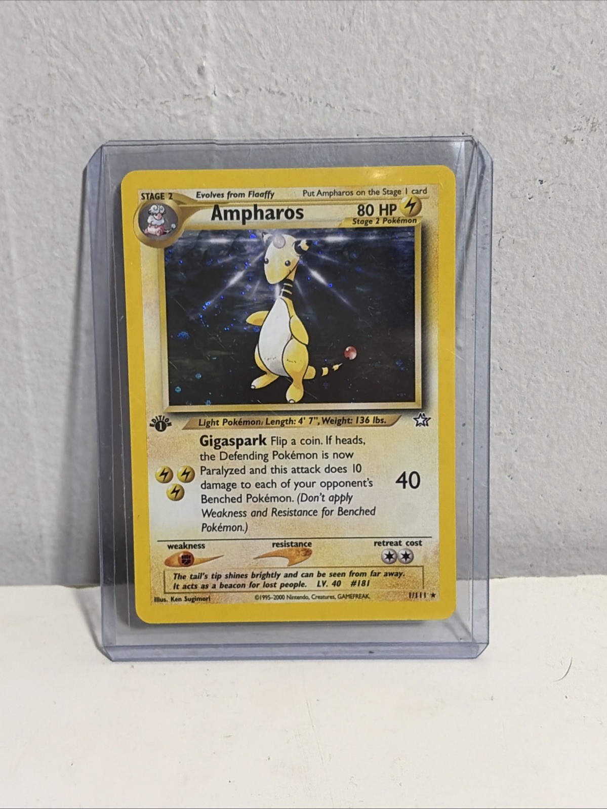 Pokemon Ampharos 1/111 Neo Genesis Holo Vintage