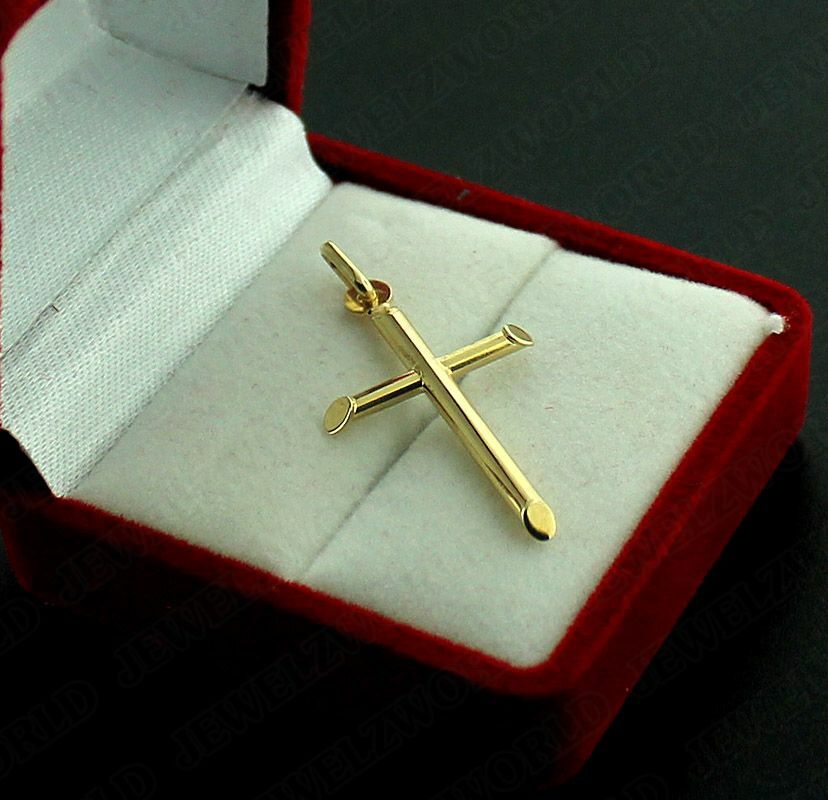 10K Solid Yellow Gold Men's Cross Charm Pendant, Brand New, 10KT Real Gold 10K Solid Yellow Gold Men's Cross Charm Pendant, Brand New, 10KT Real Gold