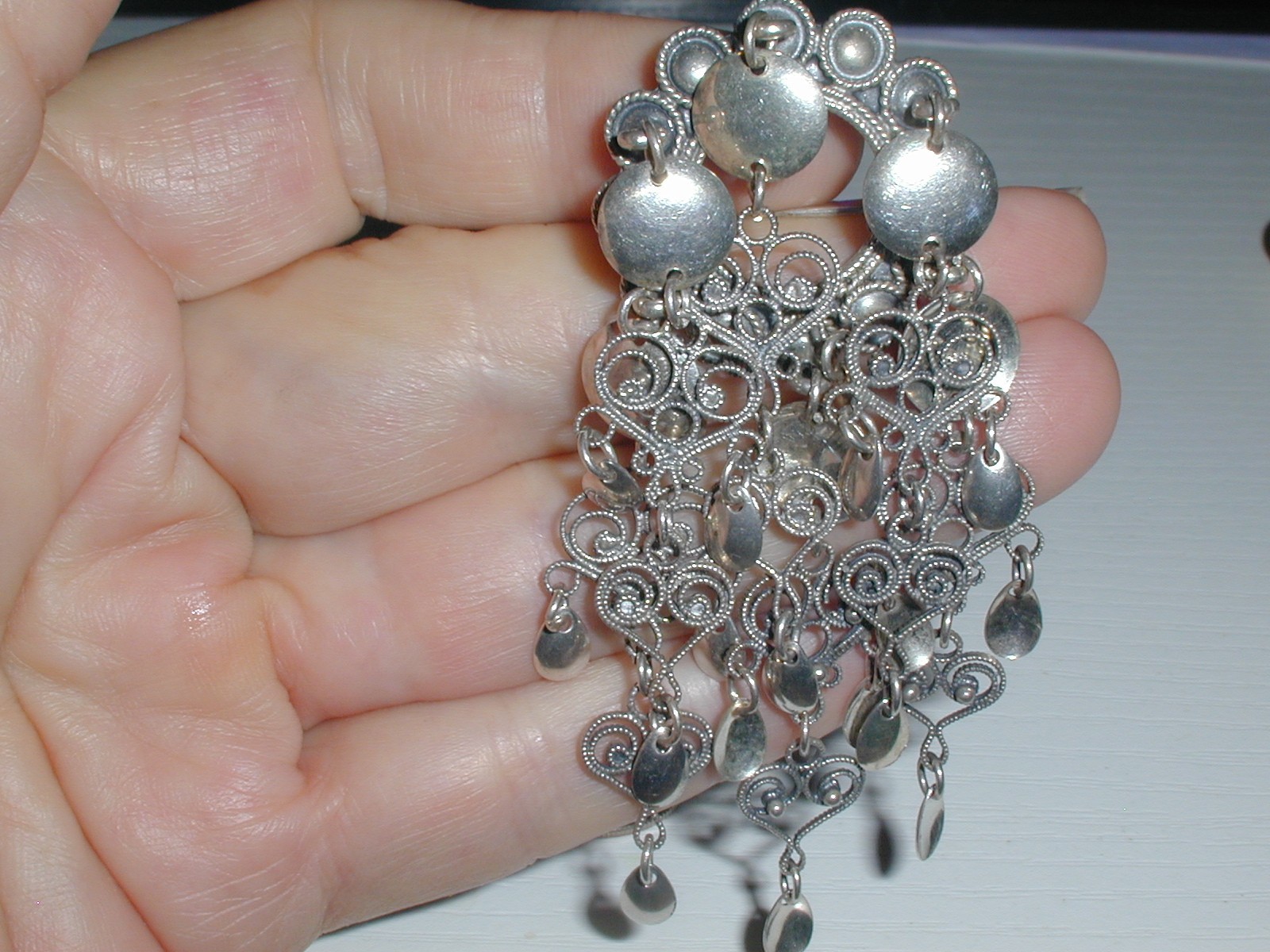 VINTAGE LONG NORWAY STERLING SILVER SOLJE BROOCH- SIGNED FINN JENSEN