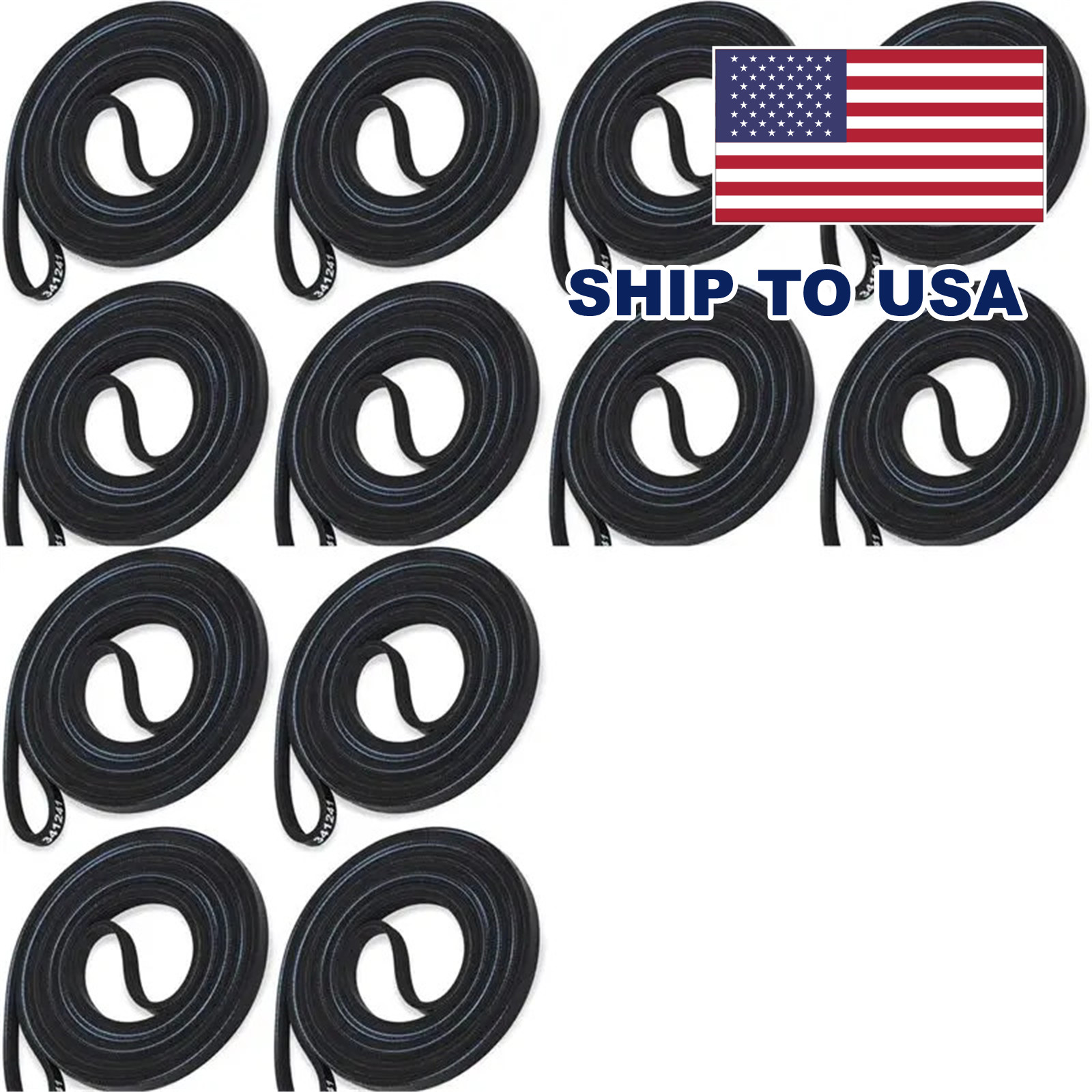 【Flash-Sale】12Pcs 341241 Dryer Drum Belt Compatible with for Whirlpool Kenmore