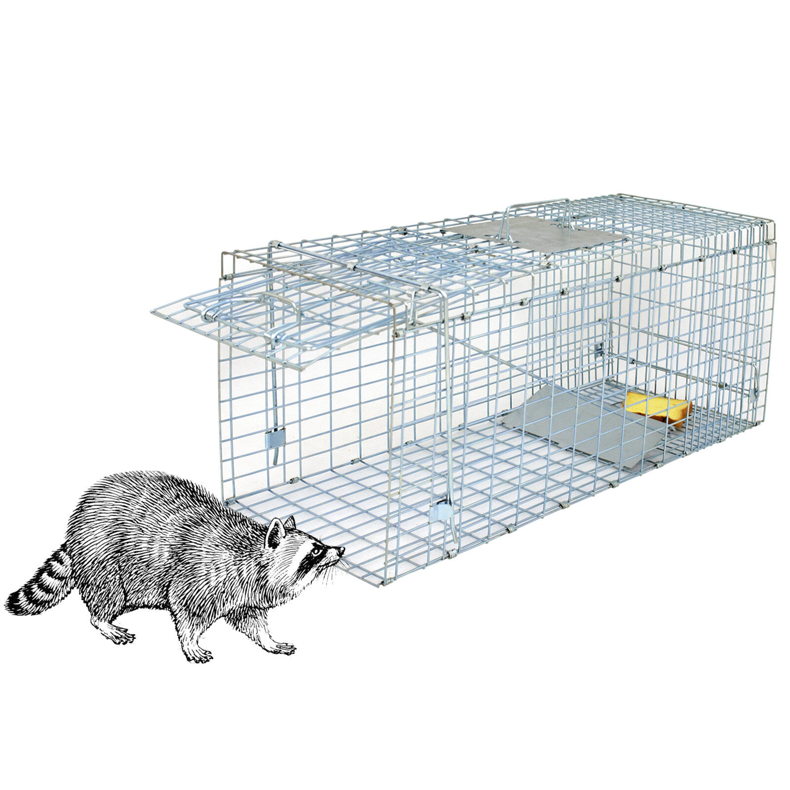 Live Animal Trap Extra Large Rodent Cage Garden Rabbit Raccoon Cat 32\