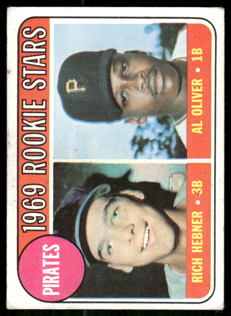 1969 Topps #82 Pirates 1969 Rookie Stars (Rich Hebner / Al Oliver) 1969 Topps #82 Pirates 1969 Rookie Stars (Rich Hebner / Al Oliver)